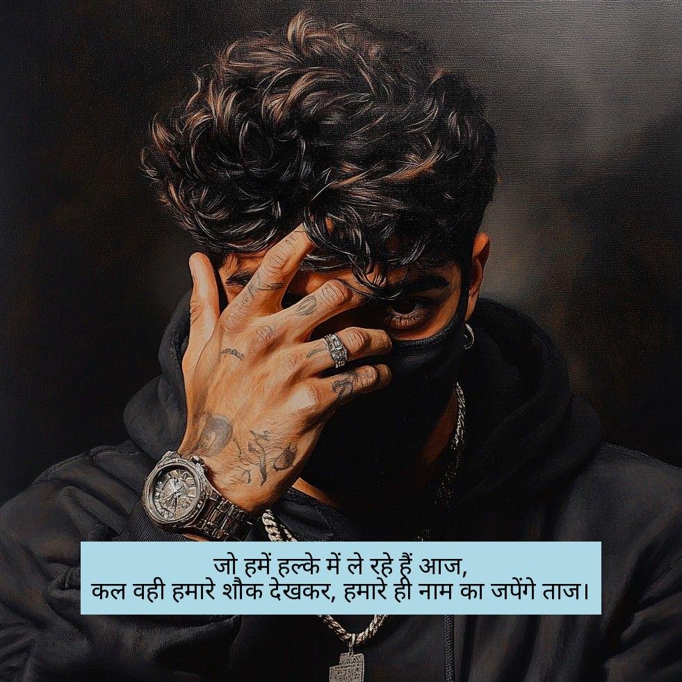 sudhri hai to bas meri aadate attitude shayari 7